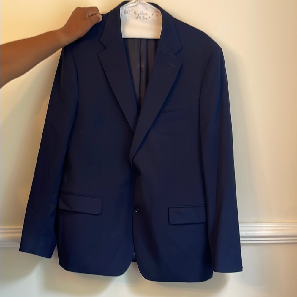 Tommy Hilfiger Blue Sport Coat with Notched Lapels and matching pants